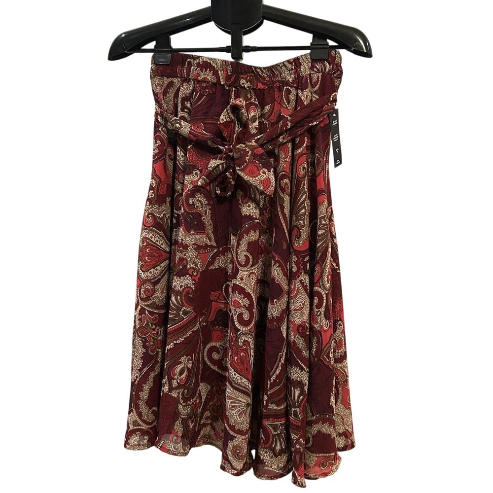 NWT Mix Nouveau Raspberry Paisley Skirt Women's size M